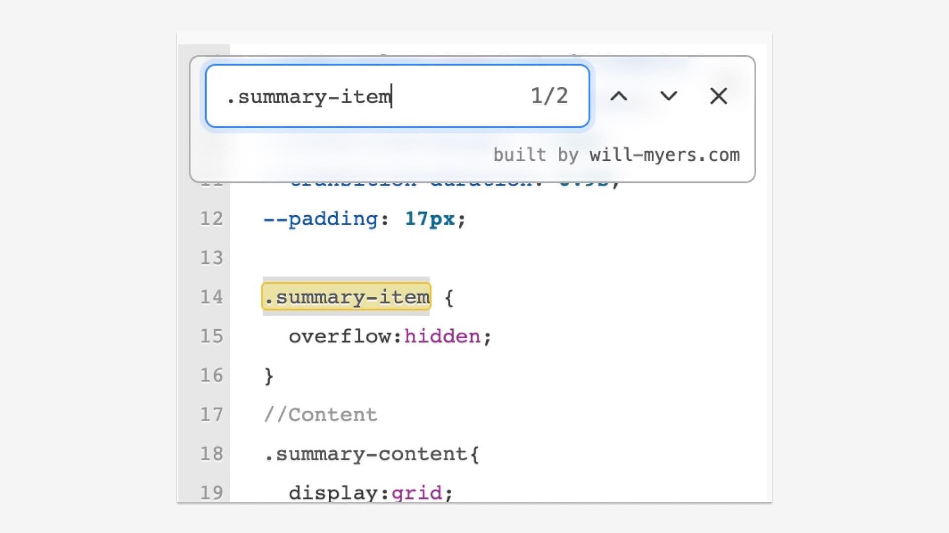 Thumbnail for Custom CSS Search